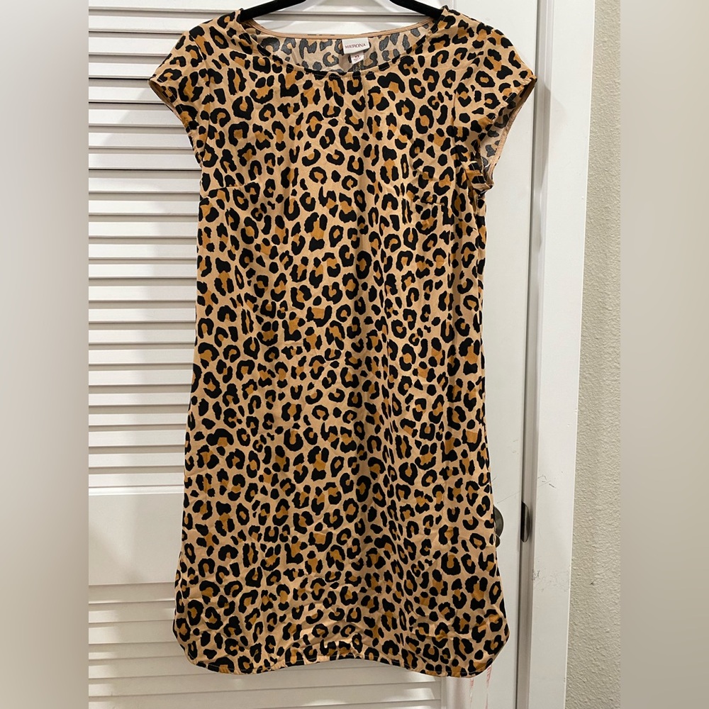 🔥🔥Merona woman’s dress leopard print size xsmall - Picture 1 of 3